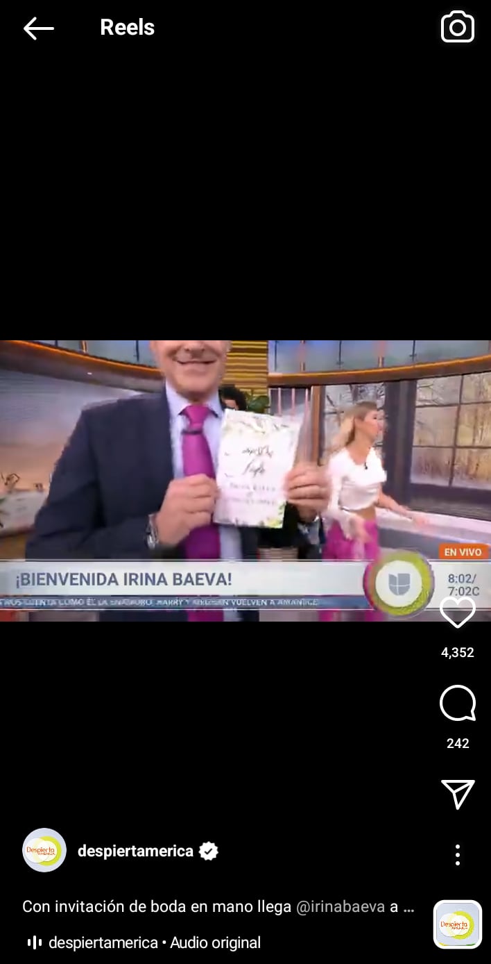 Irina Baeva invitación boda