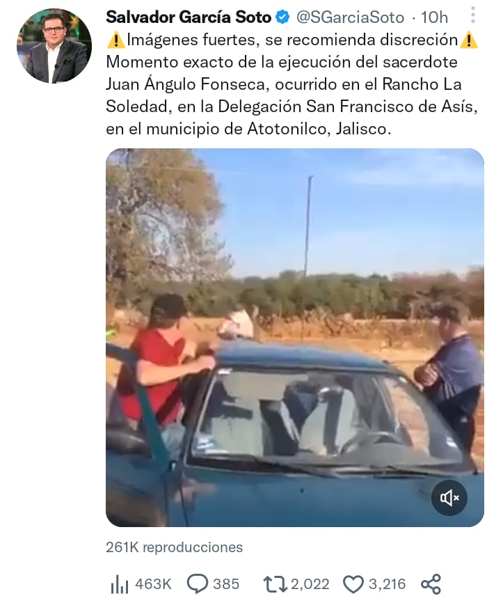 Sacerdote asesinado en México