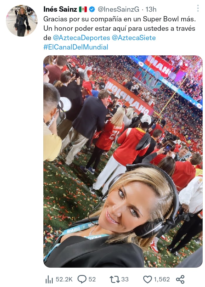 Reportera mexicana Inés Sainz