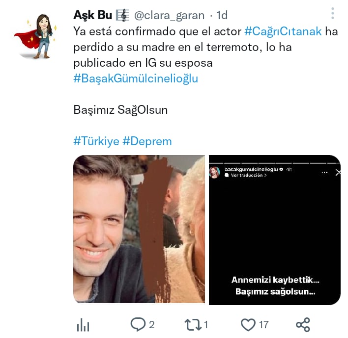 Muere madre Cagri Cıtanak