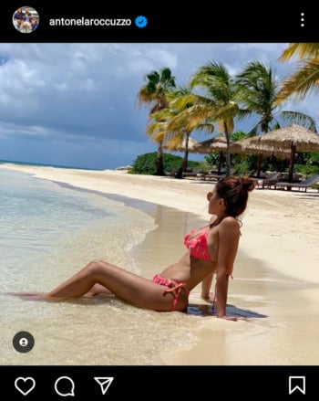 Roccuzzo presume su figura con sensuales trajes de baño