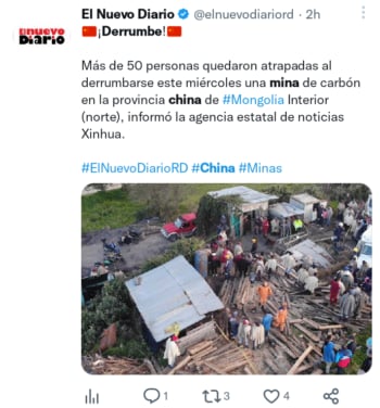 Derrumbe de mina China