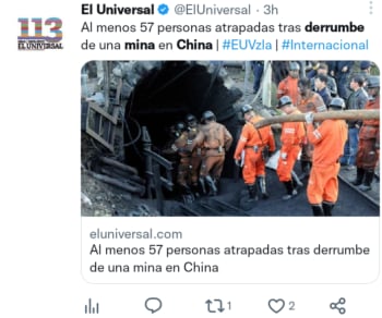 Derrumbe de mina China