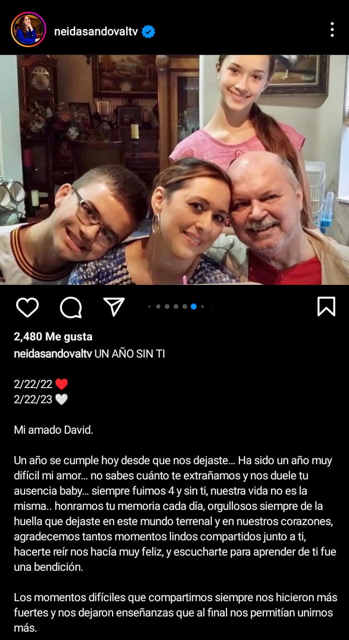 Neida Sandoval muerte esposo