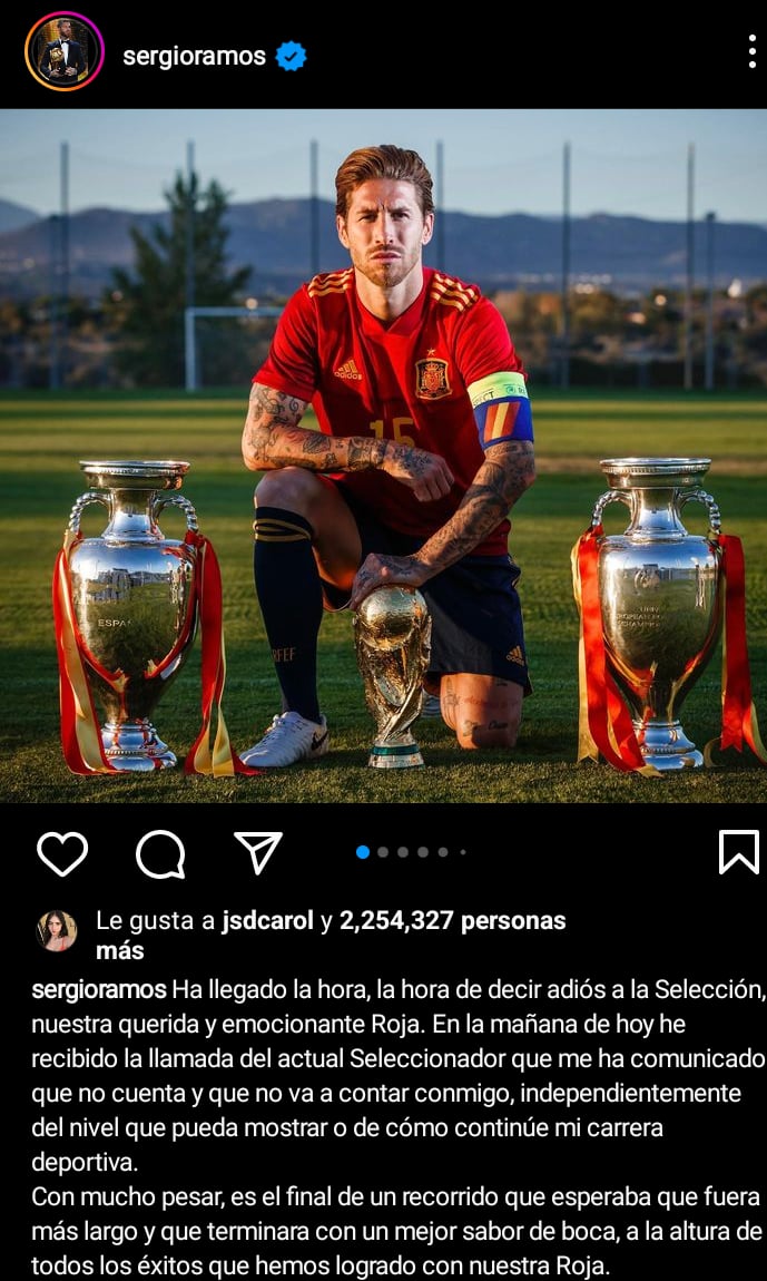 Sergio Ramos se retira