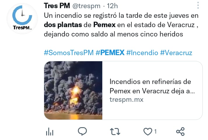 Incendios dos plantas Pemex