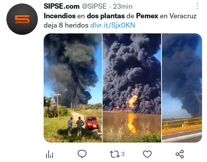 Incendios dos plantas Pemex
