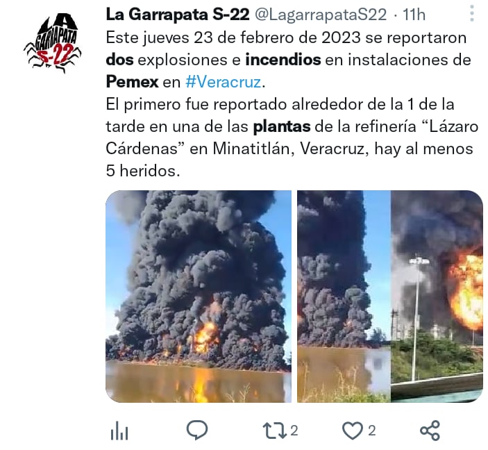 Incendios dos plantas Pemex