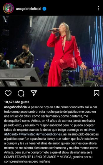 Ana Gabriel anuncia retiro