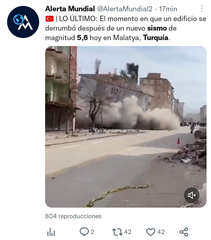 Sismo magnitud 5.6 Turquía