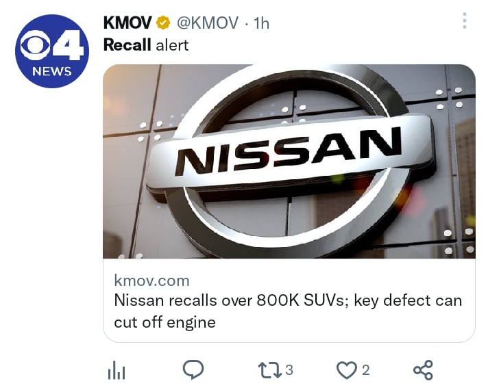 Ordenan recall Nissan