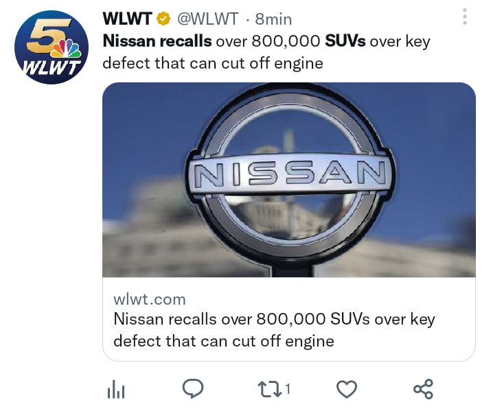 Ordenan recall Nissan