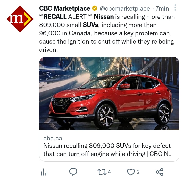 Ordenan recall Nissan