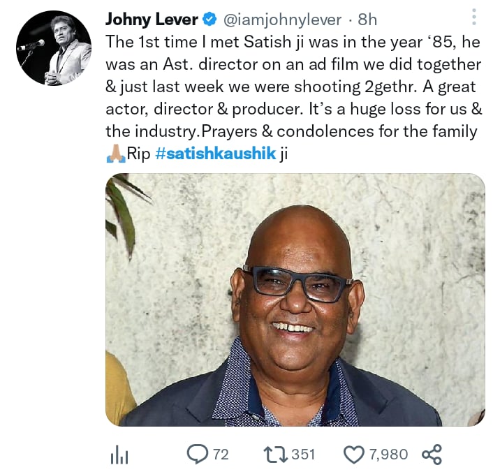 Muere actor Satish Kaushik