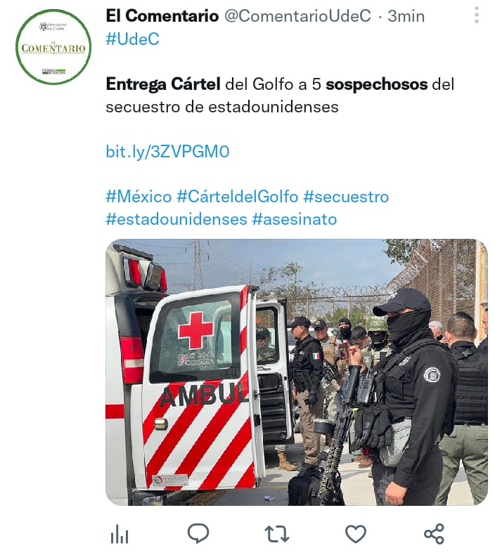 Cártel entrega sospechosos secuestro