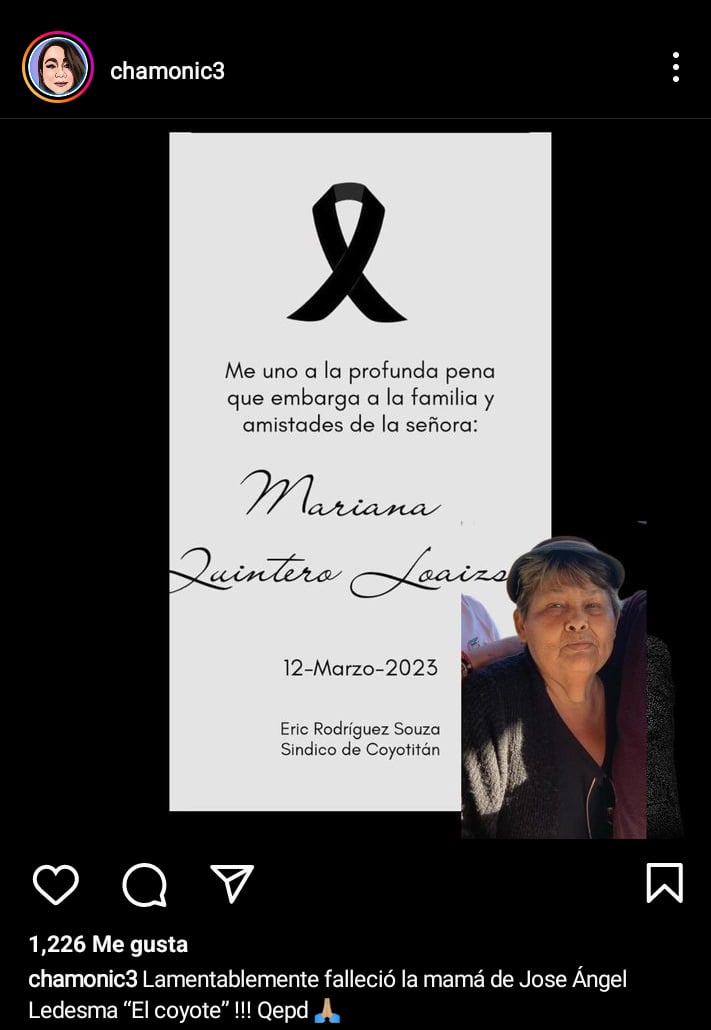 Muere mamá El Coyote