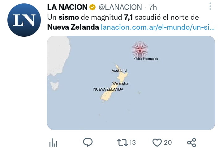 Sismo 7.1 Nueva Zelanda