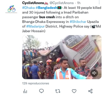 Choque de autobús Bangladesh