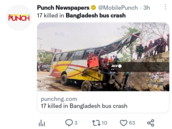 Choque de autobús Bangladesh