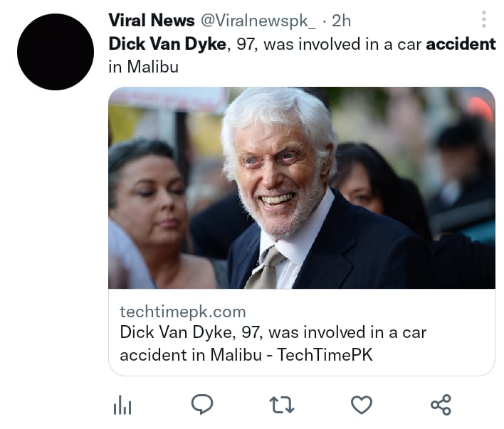 Dick Van Dyke accidente