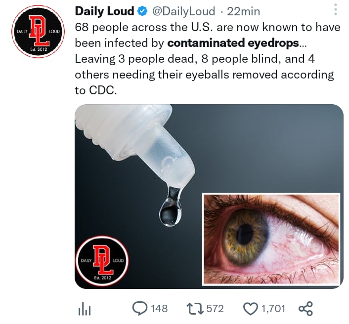 Recall eye drops