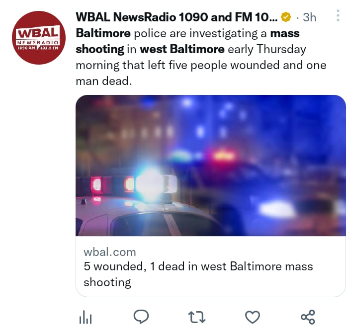 Tiroteo masivo West Baltimore