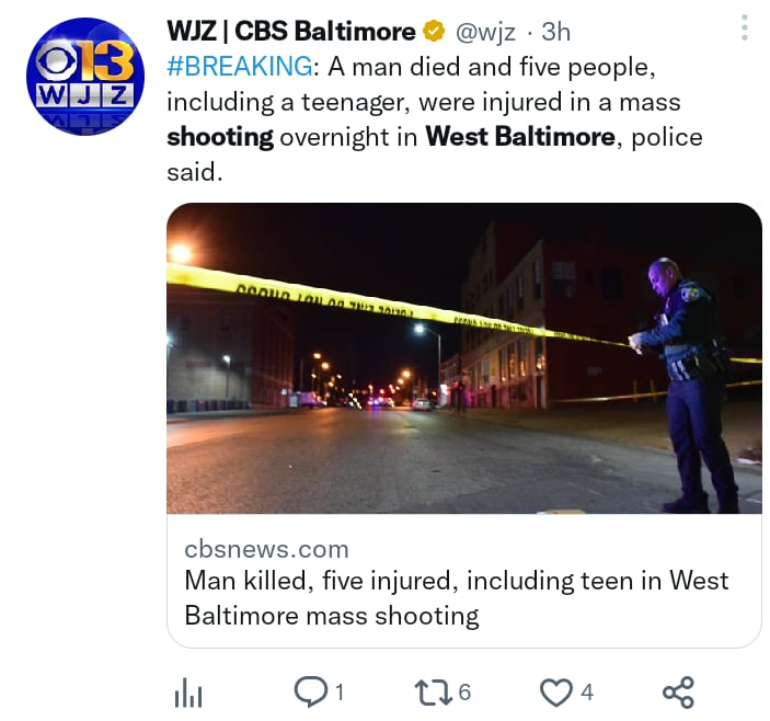 Tiroteo masivo West Baltimore