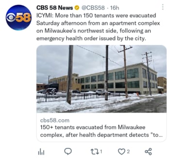 Evacuan cientos residentes Milwaukee