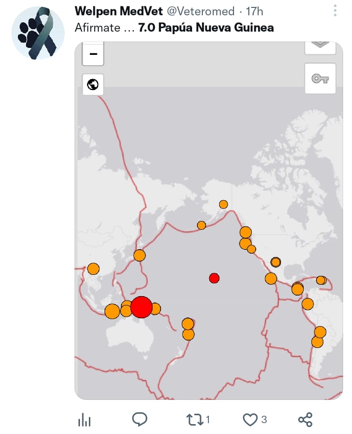 Sismo magnitud 7.0 Nueva Guinea