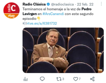 Muere tenor Pedro Lavirgen