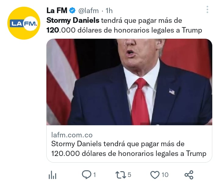 Stormy Daniels demanda Trump