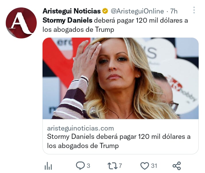 Stormy Daniels demanda Trump