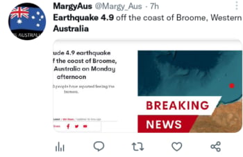 Sismo magnitud 4.9 Australia