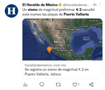 Sismo en Puerto Vallarta