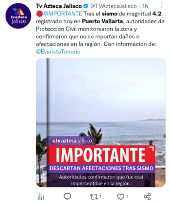 Sismo en Puerto Vallarta