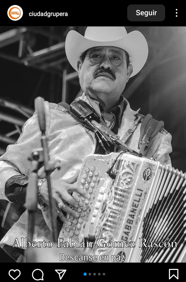 Singer Fabián Gómez dies