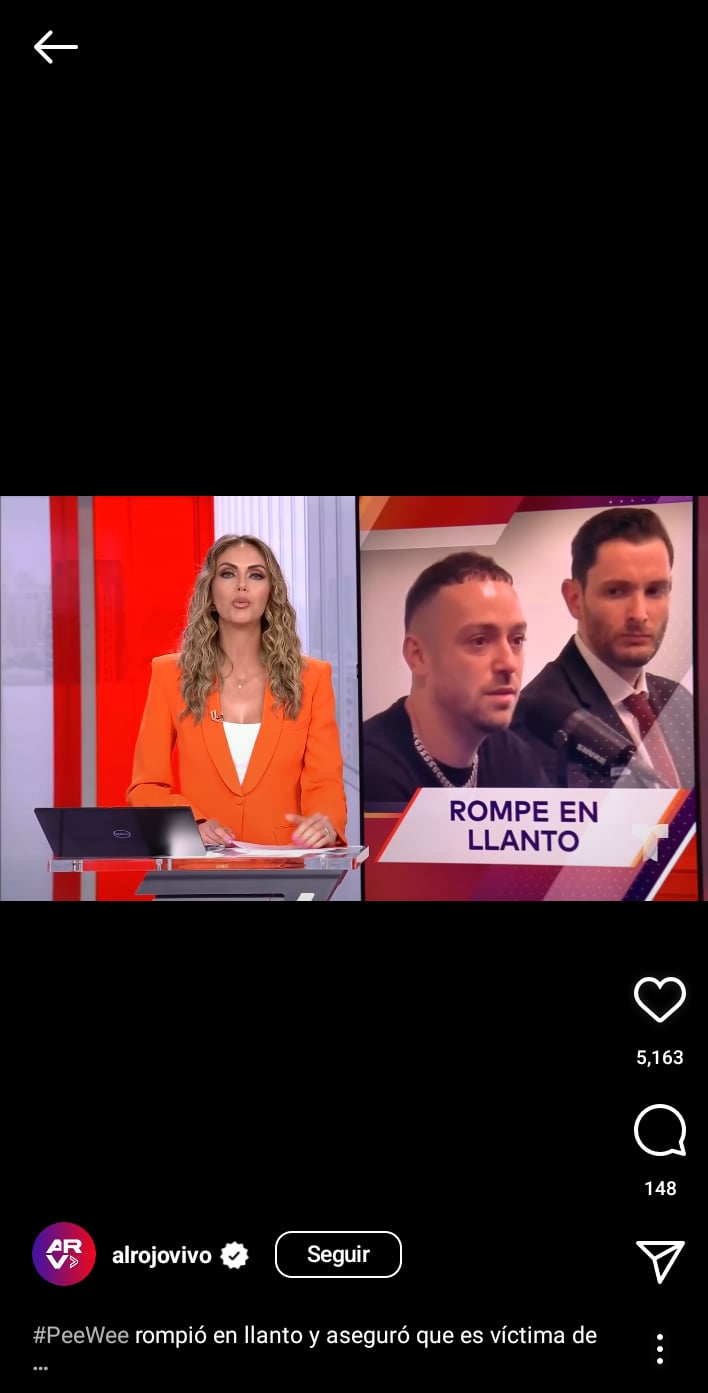 Pee Wee rompe en llanto