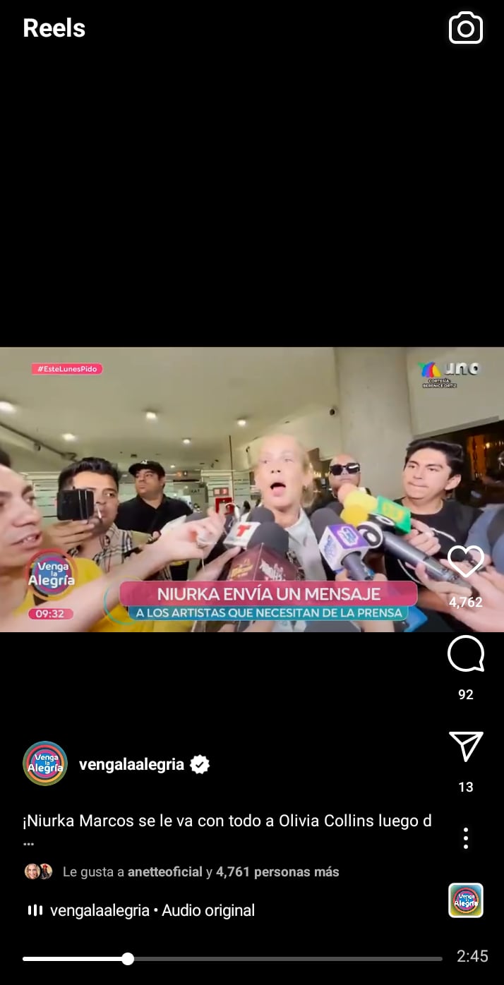 Niurka explota contra Olivia Collins