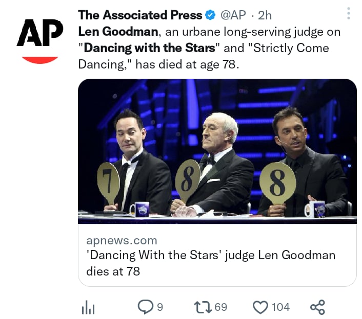 Condolences immediately poured in