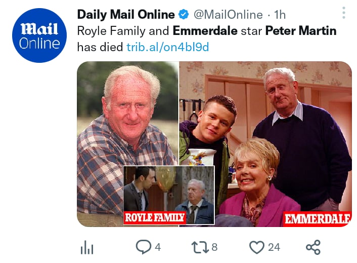 Muere actor Peter Martin