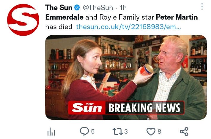Muere actor Peter Martin