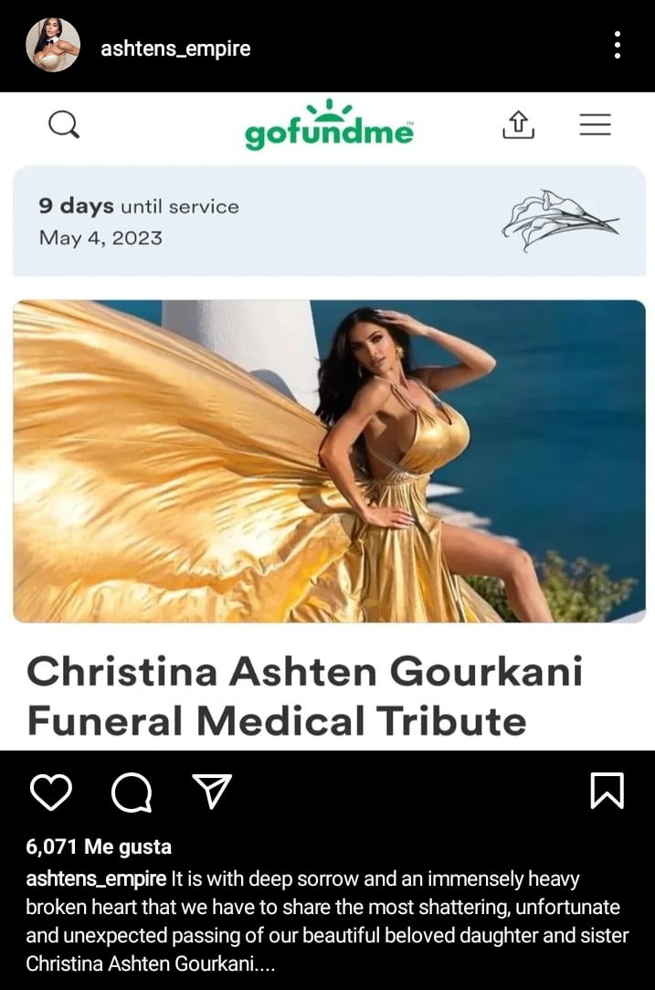 Influencer Christina Ashten dies