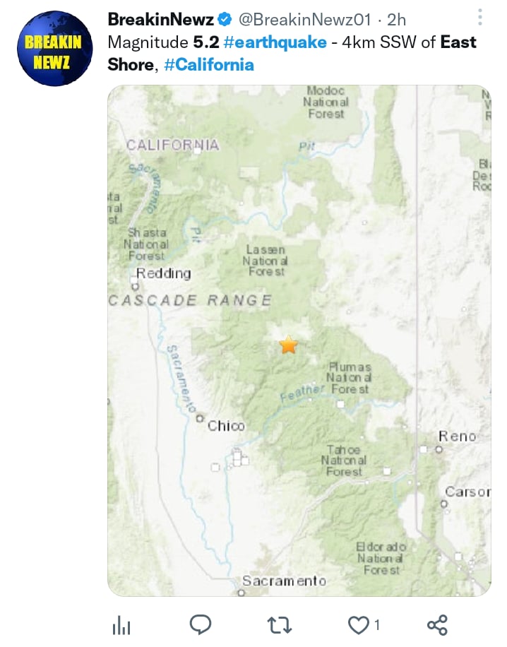 Sismo magnitud 5.2 California