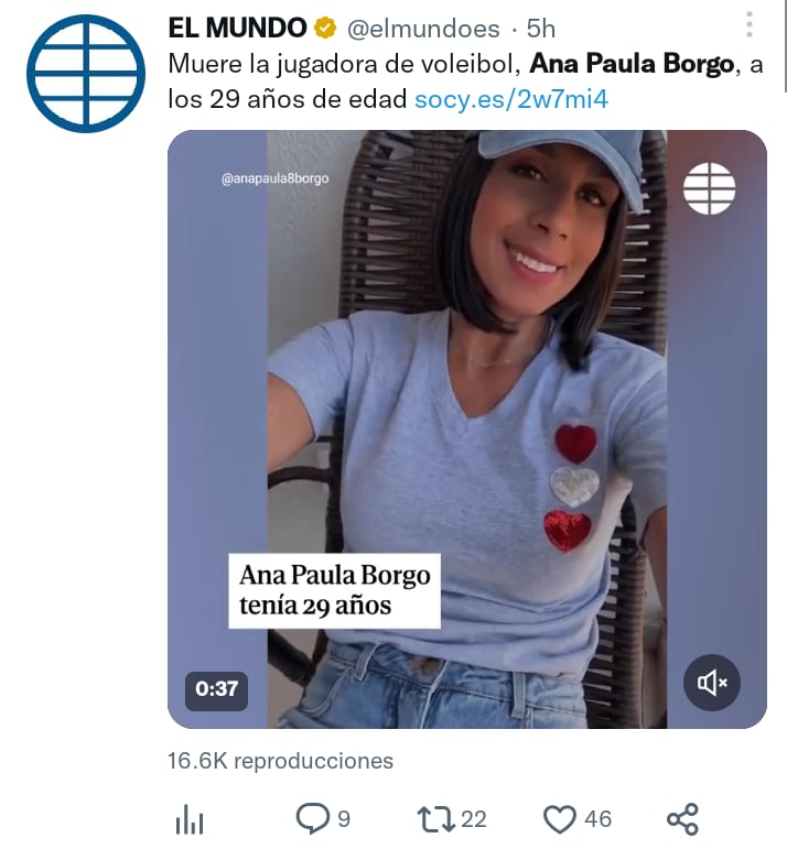 Player Paula Borgo dies