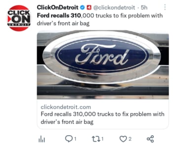 Otras distribuidoras automotrices presentaron fallas en sus bolsas de aire