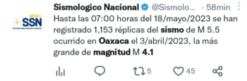 Sismo magnitud 4.1 Oaxaca