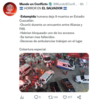 Estampida deja 9 muertos