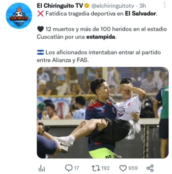 "Fue una avalancha de los aficionados que tiraron el portón"