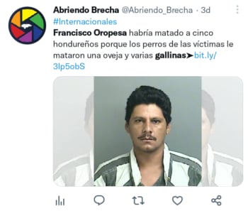 Motivo tiroteo Francisco Oropeza