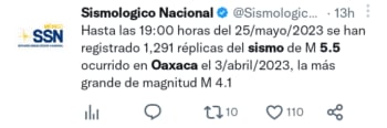 Sismo magnitud 5.5 Oaxaca